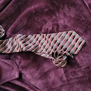 Pure silk Necktie burgundy/ black Valerio Garati